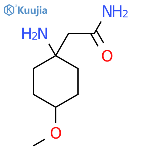 2-(1-amino-4-methoxycyclohexyl)acetamide structure