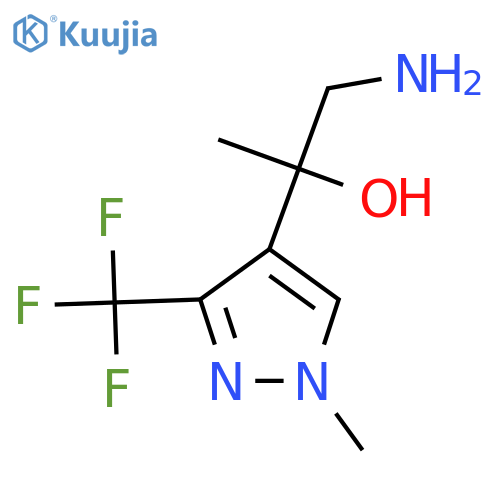1-amino-2-1-methyl-3-(trifluoromethyl)-1H-pyrazol-4-ylpropan-2-ol structure