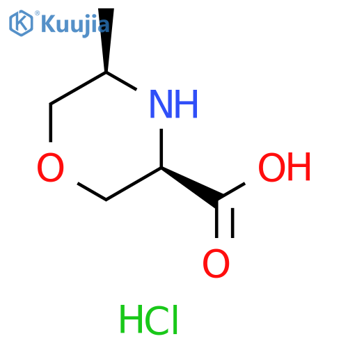 (3R,5R)-5-methylmorpholine-3-carboxylic acid hydrochloride structure
