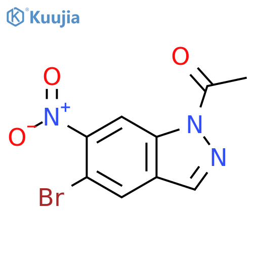 1-Acetyl-5-bromo-6-nitroindazole structure