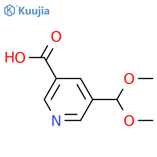 5-(Dimethoxymethyl)pyridine-3-carboxylic acid structure