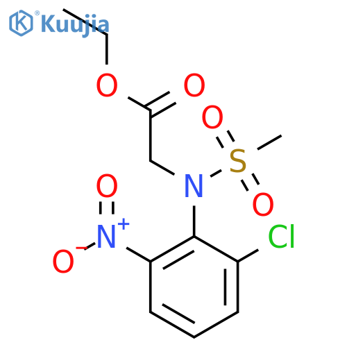 Ethyl 2-[N-(2-chloro-6-nitrophenyl)methanesulfonamido]acetate structure