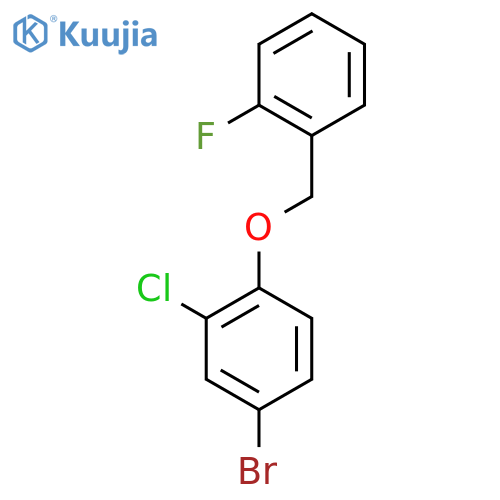 4-Bromo-2-chloro-1-[(2-fluorophenyl)methoxy]benzene structure