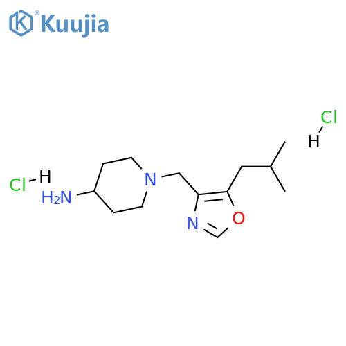 1-{[5-(2-methylpropyl)-1,3-oxazol-4-yl]methyl}piperidin-4-amine dihydrochloride structure