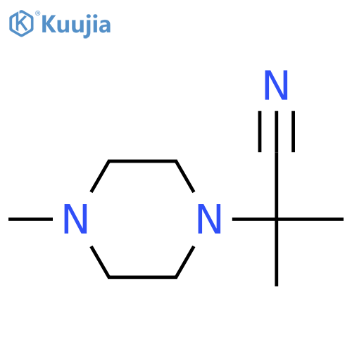 2-METHYL-2-(4-METHYLPIPERAZIN-1-YL)PROPANENITRILE structure