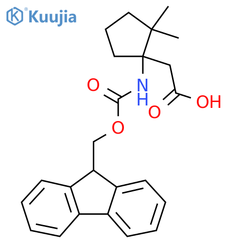2-1-({(9H-fluoren-9-yl)methoxycarbonyl}amino)-2,2-dimethylcyclopentylacetic acid structure