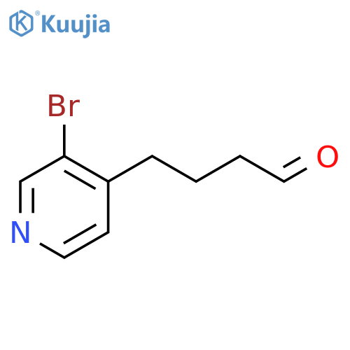 4-(3-bromopyridin-4-yl)butanal structure