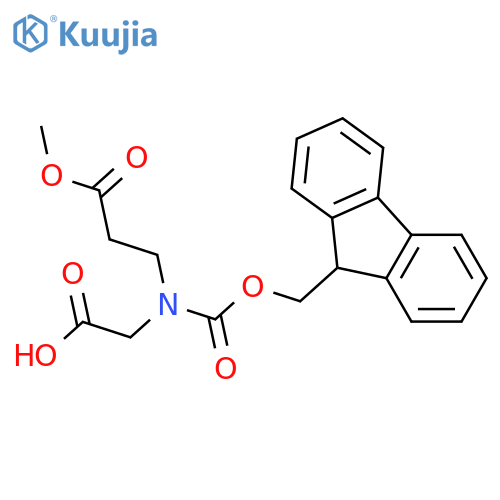 2-({(9H-fluoren-9-yl)methoxycarbonyl}(3-methoxy-3-oxopropyl)amino)acetic acid structure