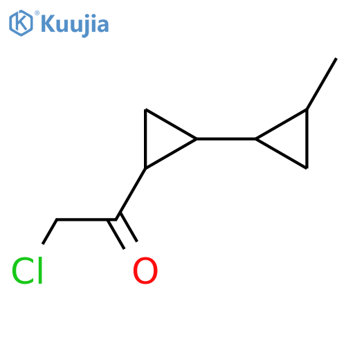 2-Chloro-1-[2-(2-methylcyclopropyl)cyclopropyl]ethanone structure