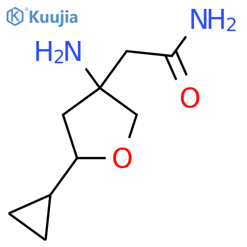 2-(3-amino-5-cyclopropyloxolan-3-yl)acetamide structure