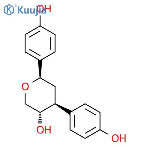 D-threo-Pentitol,1,5-anhydro-2,3-dideoxy-3-(4-hydroxyphenyl)-1-C-(4-hydroxyphenyl)-, (1R)- structure