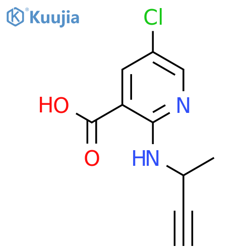 2-(but-3-yn-2-yl)amino-5-chloropyridine-3-carboxylic acid structure