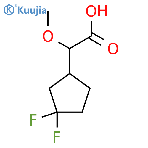 2-(3,3-Difluorocyclopentyl)-2-methoxyacetic acid structure