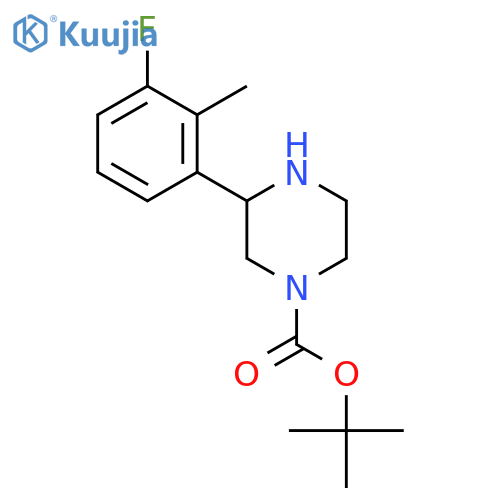 tert-butyl 3-(3-fluoro-2-methylphenyl)piperazine-1-carboxylate structure