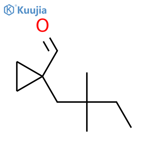 1-(2,2-Dimethylbutyl)cyclopropane-1-carbaldehyde structure