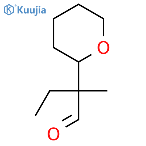 2-methyl-2-(oxan-2-yl)butanal structure