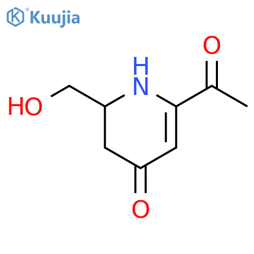 4(1H)-Pyridinone,6-acetyl-2,3-dihydro-2-(hydroxymethyl)- structure