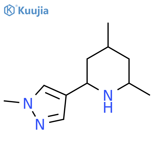 2,4-dimethyl-6-(1-methyl-1H-pyrazol-4-yl)piperidine structure