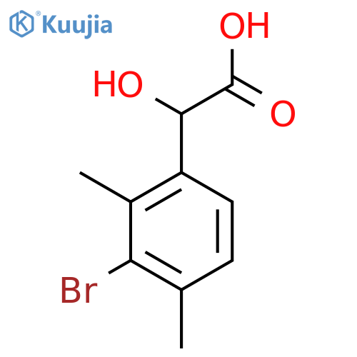 2-(3-bromo-2,4-dimethylphenyl)-2-hydroxyacetic acid structure
