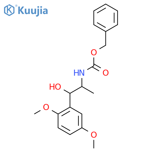 benzyl N-[1-(2,5-dimethoxyphenyl)-1-hydroxypropan-2-yl]carbamate structure