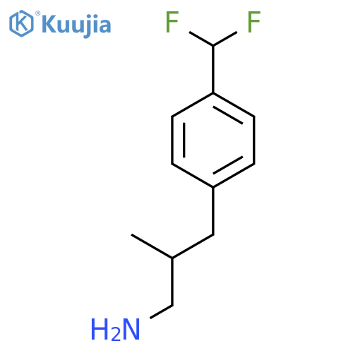 3-[4-(Difluoromethyl)phenyl]-2-methylpropan-1-amine structure
