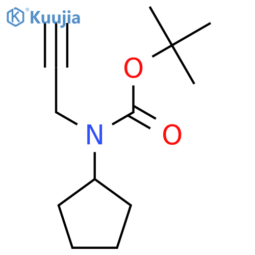 tert-butyl N-cyclopentyl-N-(prop-2-yn-1-yl)carbamate structure