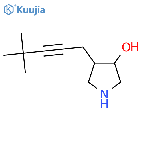 4-(4,4-Dimethylpent-2-yn-1-yl)pyrrolidin-3-ol structure