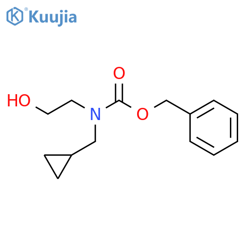 Cyclopropylmethyl-(2-hydroxyethyl)-carbamic acid benzyl ester structure