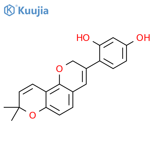 1,3-Benzenediol, 4-(8,8-dimethyl-2H,8H-benzo[1,2-b:3,4-b']dipyran-3-yl)- (9CI) structure