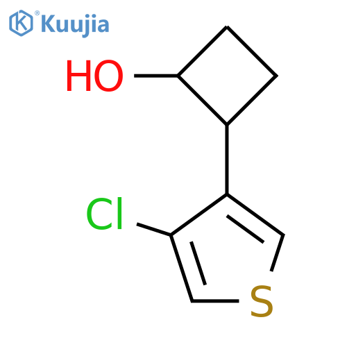 2-(4-chlorothiophen-3-yl)cyclobutan-1-ol structure