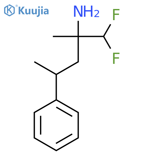 1,1-difluoro-2-methyl-4-phenylpentan-2-amine structure