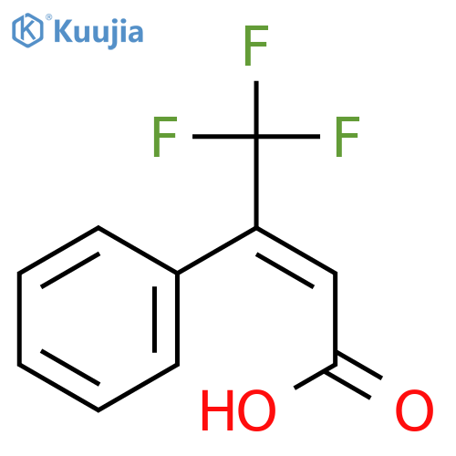 (Z)-4,4,4-Trifluoro-3-phenylbut-2-enoic acid structure