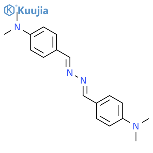 Benzaldehyde,4-(dimethylamino)-, 2-[[4-(dimethylamino)phenyl]methylene]hydrazone structure
