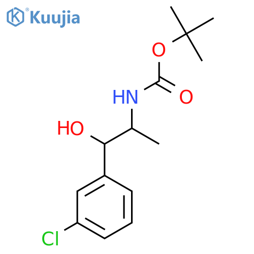 tert-butyl N-1-(3-chlorophenyl)-1-hydroxypropan-2-ylcarbamate structure