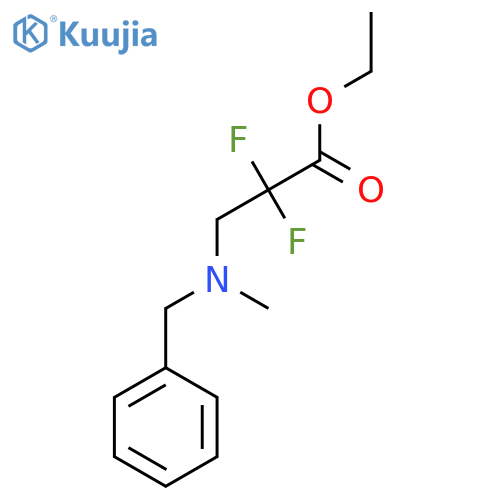 Ethyl 3-[Benzyl(methyl)amino]-2,2-difluoropropanoate structure