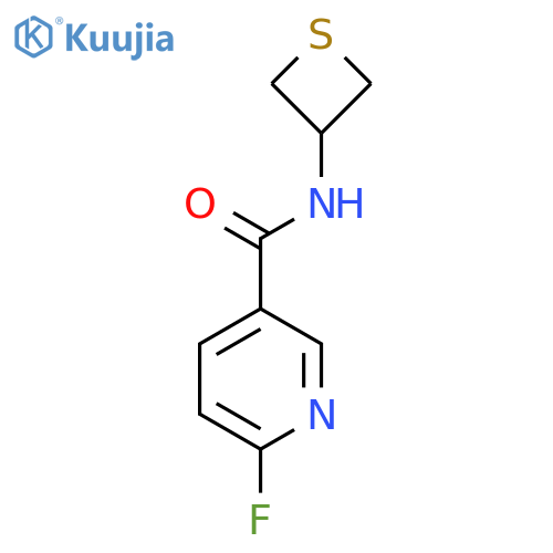 6-fluoro-N-(thietan-3-yl)pyridine-3-carboxamide structure