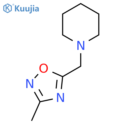 1-[(3-methyl-1,2,4-oxadiazol-5-yl)methyl]piperidine structure