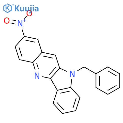 10H-Quindoline, 2-nitro-10-(phenylmethyl)- structure