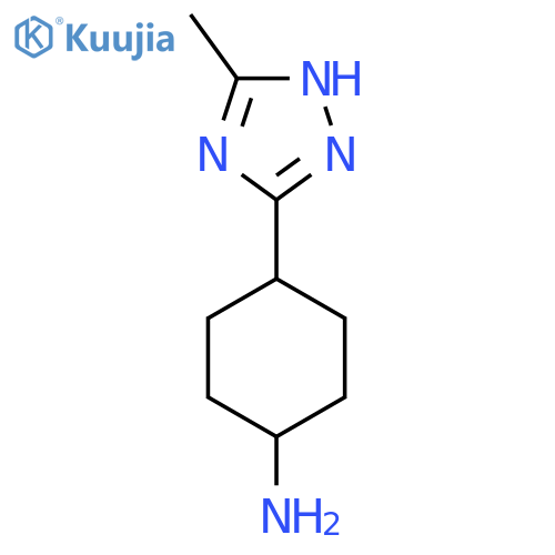 (1r,4r)-4-(5-methyl-1H-1,2,4-triazol-3-yl)cyclohexan-1-amine structure