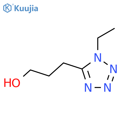 3-(1-ethyl-1H-1,2,3,4-tetrazol-5-yl)propan-1-ol structure