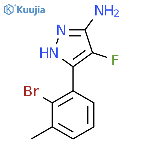 3-(2-bromo-3-methylphenyl)-4-fluoro-1H-pyrazol-5-amine structure