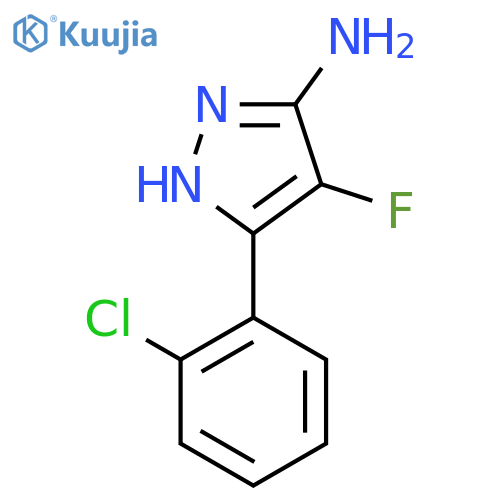 3-(2-chlorophenyl)-4-fluoro-1H-pyrazol-5-amine structure