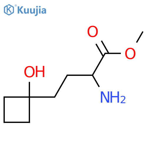 methyl 2-amino-4-(1-hydroxycyclobutyl)butanoate structure