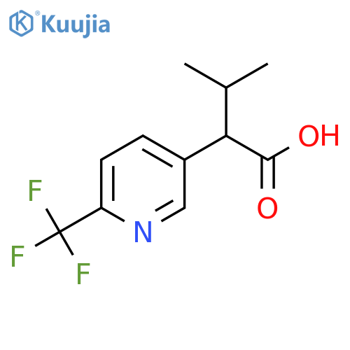 3-methyl-2-6-(trifluoromethyl)pyridin-3-ylbutanoic acid structure