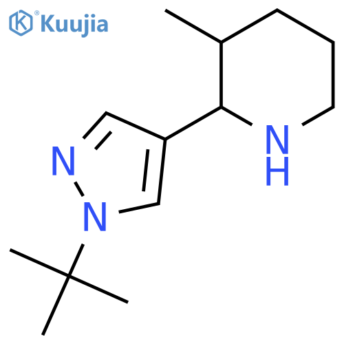 2-(1-tert-butyl-1H-pyrazol-4-yl)-3-methylpiperidine structure