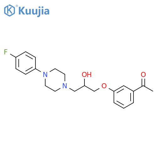 Ethanone,1-[3-[3-[4-(4-fluorophenyl)-1-piperazinyl]-2-hydroxypropoxy]phenyl]- structure