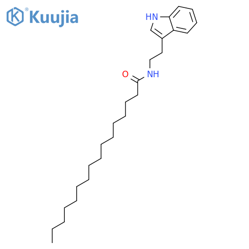 Hexadecanamide,N-[2-(1H-indol-3-yl)ethyl]- structure