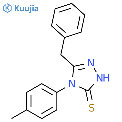 3H-1,2,4-Triazole-3-thione, 2,4-dihydro-4-(4-methylphenyl)-5-(phenylmethyl)- structure