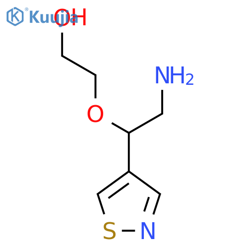 2-2-amino-1-(1,2-thiazol-4-yl)ethoxyethan-1-ol structure