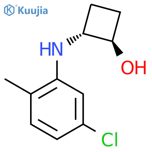 trans-2-[(5-Chloro-2-methylphenyl)amino]cyclobutan-1-ol structure